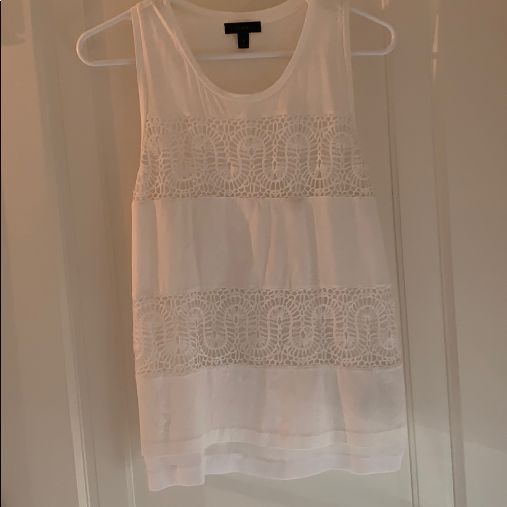 J crew white tank